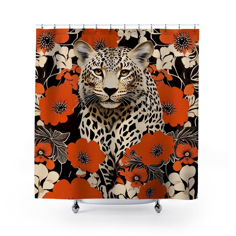 ULLI HOME Kumai Leopard Shower Curtain Wayfair Canada
